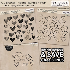 CU Brushes Hearts BUNDLE