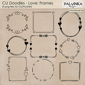 CU Doodles - Love Frames