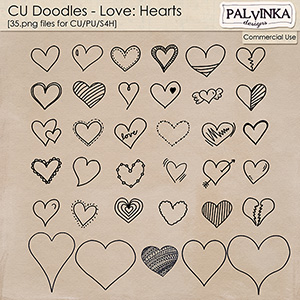 CU Doodles - Love Hearts