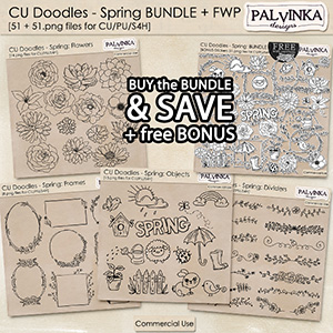CU Doodles - Spring BUNDLE + free Bonus