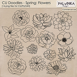 CU Doodles - Spring Flowers