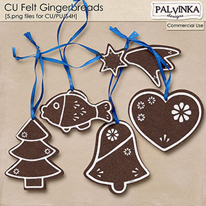 CU Felt Gingerbreads