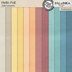 Hello Fall Solid Papers