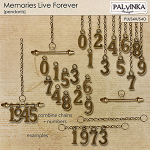 Memories Live Forever Pendants - Numbers