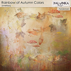 Rainbow of Autumn Colors Overlays