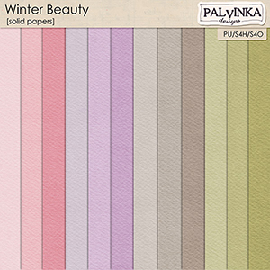 Winter Beauty Solid papers