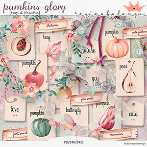 PUMKINS GLORY TAGS & WEARTHS