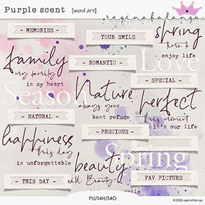 PURPLE SCENT WORD ART