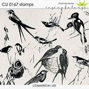 CU 0167 BIRD STAMPS