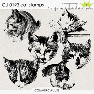 CU 0193 CAT STAMPS