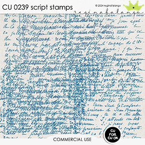 CU 0239 SCRIPT STAMPS