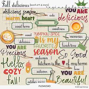 FALL DELICIOUS WORD ART & MORE
