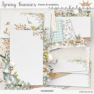 SPRING BUNNIES FRAMES & TEMPLATES