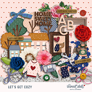 Let's get cozy Embellishments by Sweet Doll