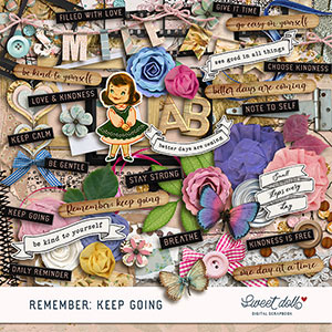 Remember: Keep Going Embellishments by Sweet Doll