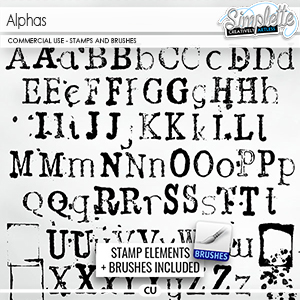 Alphas (CU stamps and brushes) by Simplette | Oscraps