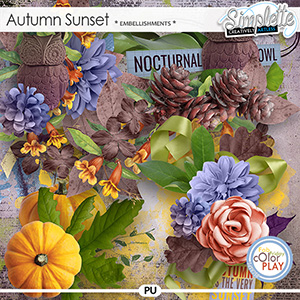 Autumn Sunset (embellishments) by Simplette | Oscraps