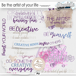 Be the artist of your life (wordarts) by Simplette