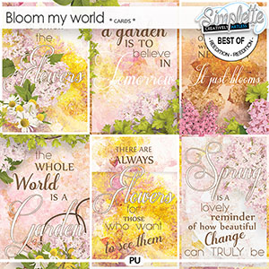 Bloom my world (cards) by Simplette