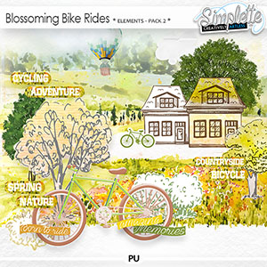 Blossoming Bike Rides (elements - pack 2) by Simplette