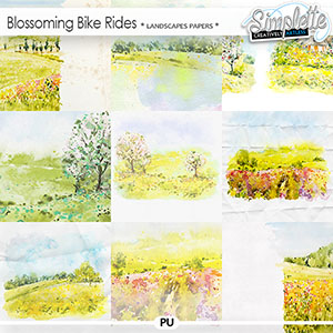 Blossoming Bike Rides (landscapes papers) by Simplette