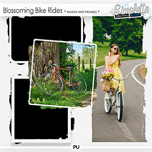 Blossoming Bike Rides (masks and frames) by Simplette