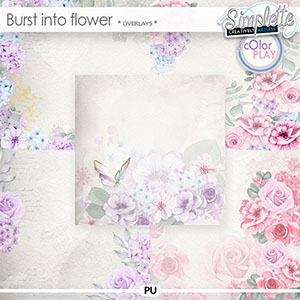Burst into Flowers (overlays) by Simplette | Oscraps