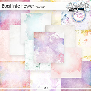 Burst into Flowers (papers) by Simplette | Oscraps