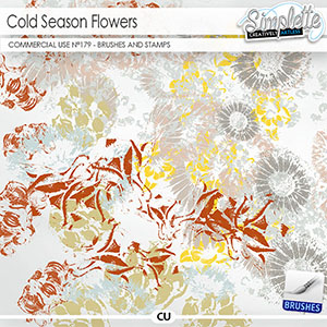 Cold Season Flowers (CU brushes and stamps) 179 by Simplette | Oscraps