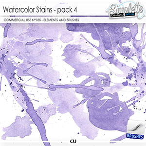 Watercolor Stains (CU elements and brushes) 185 by Simplette | Oscraps