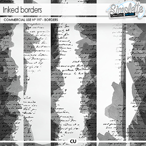 Inked borders (CU borders) 197 by Simplette | Oscraps