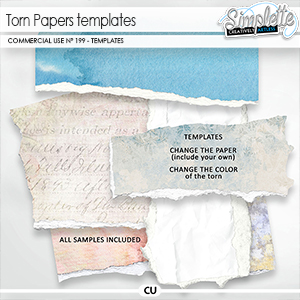 Torn papers (CU templates) 199 by Simplette | Oscraps