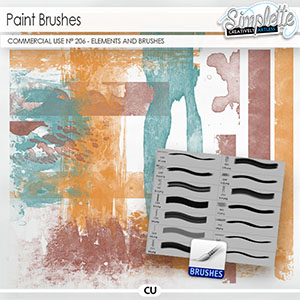 Paint Brushes (CU brushes and elements) 206 by Simplette | Oscraps