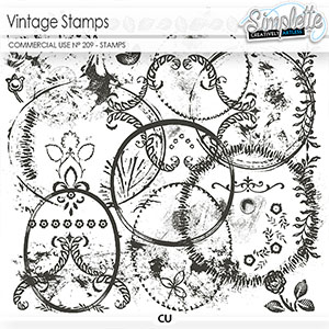 Vintage Stamps (CU stamps) 209 by Simplette | Oscraps