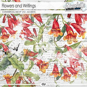 Flowers and Writings (CU accents) 212 by Simplette | Oscraps