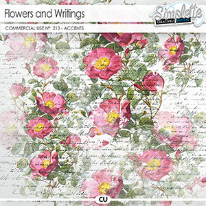 Flowers and Writings (CU accents) 213 by Simplette | Oscraps
