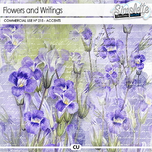 Flowers and Writings (CU accents) 215 by Simplette | Oscraps