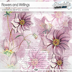Flowers and Writings (CU accents) 216 by Simplette | Oscraps