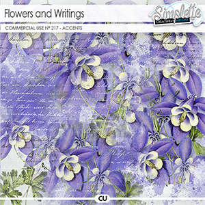 Flowers and Writings (CU accents) 217 by Simplette | Oscraps