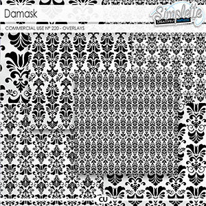 Damask (CU overlays) 220 by Simplette | Oscraps