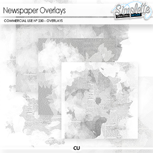 Newspaper Overlays (CU overlays) 230 by Simplette | Oscraps