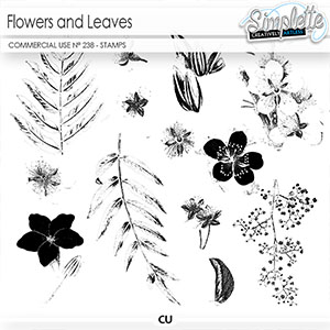 Flowers and Leaves (CU stamps) 238 by Simplette