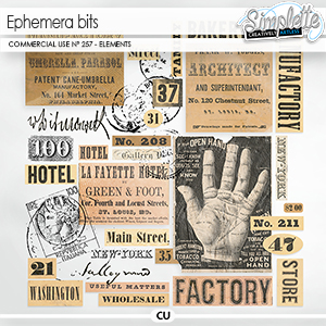 Ephemera Bits (CU elements) 257 by Simplette