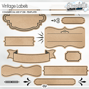 Vintage Labels (CU templates) 258 by Simplette