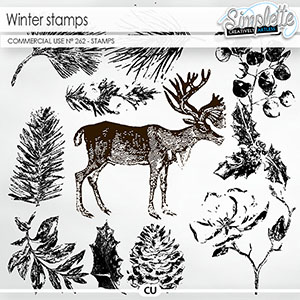 Winter Stamps (CU overlays) 262 by Simplette