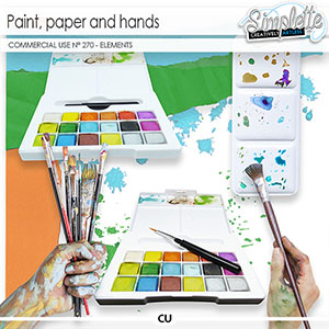 Paint, paper and hands (CU elements) 270 by Simplette