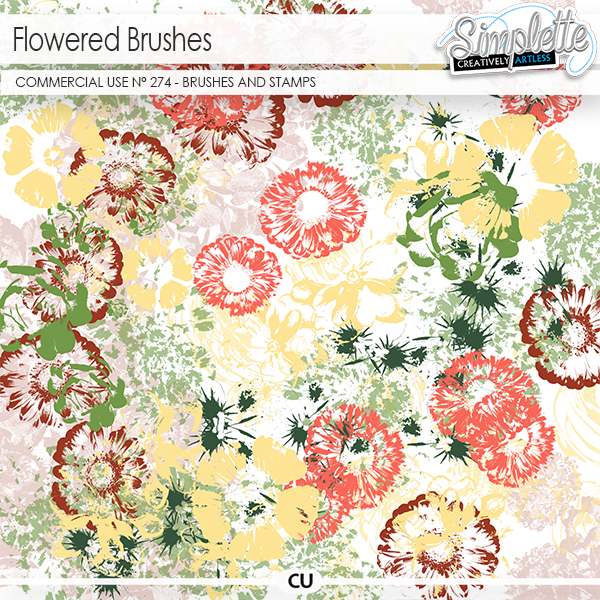 Flowered Brushes (CU brushes and stamps) 274 by Simplette