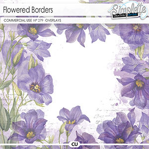 Flowered borders (CU overlays) 279 by Simplette