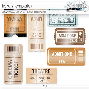 Tickets templates (CU elements templates) 281 by Simplette