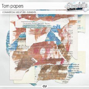 Torn papers (CU elements) 285 by Simplette